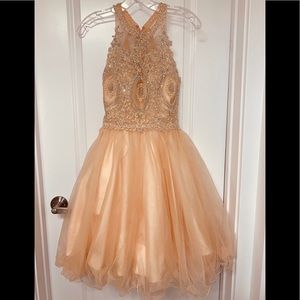 Gold Champagne Colored Formal Dress